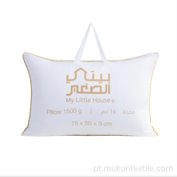Logotipo personalizado Hotel Hollow Branco travesseiro com saco